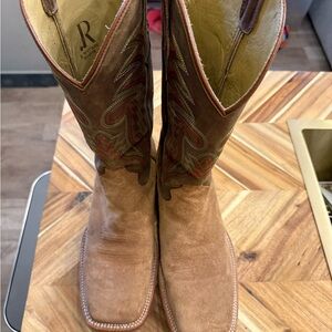 R Watson Rough Out Cowboy Boots